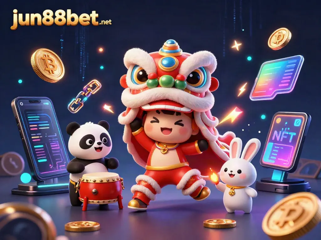 Engaging illustration depicting the excitement of online gaming at jun88bet net with vibrant characters and dynamic casino elements.