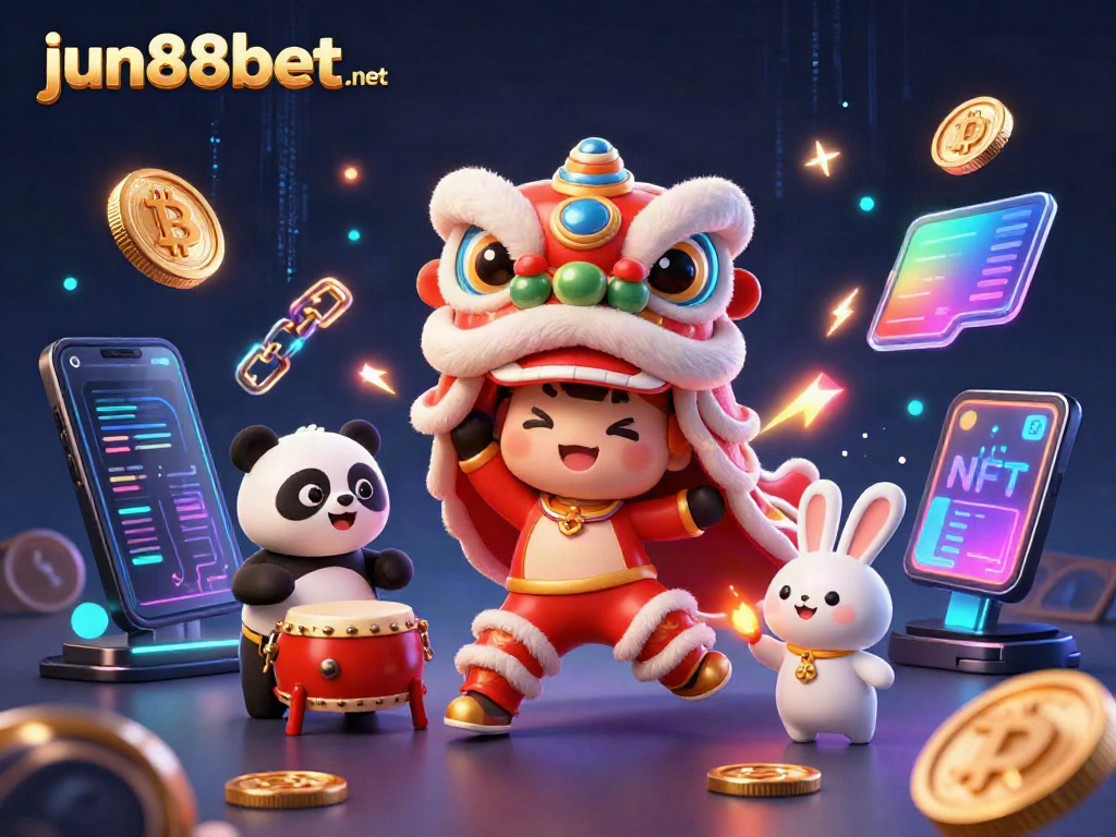Engaging illustration depicting the excitement of online gaming at jun88bet net with vibrant characters and dynamic casino elements.