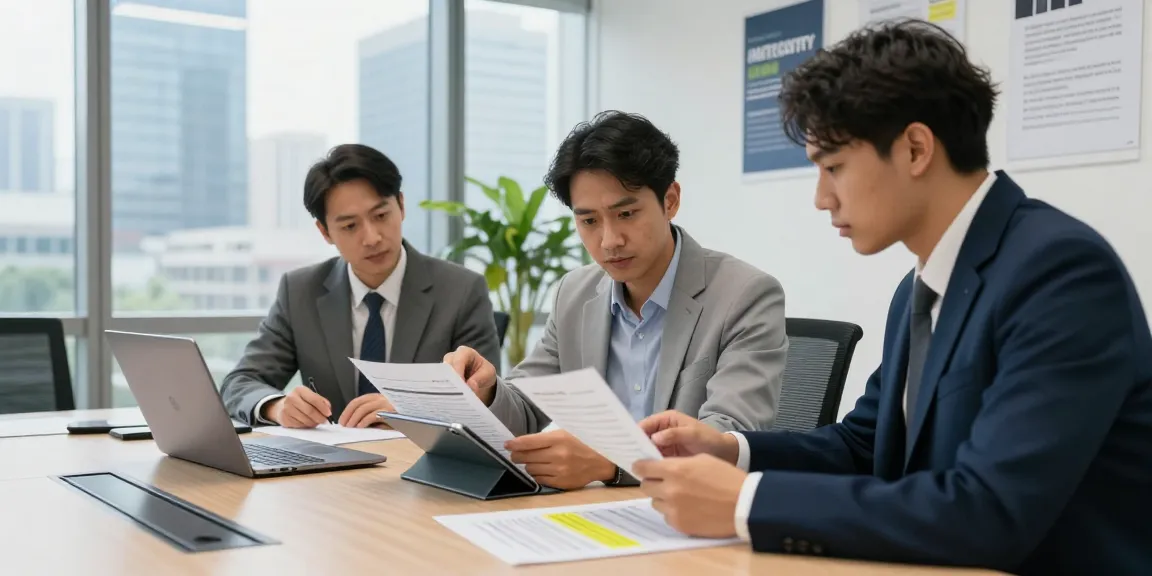 Team collaborating on document fraud detection strategies in a modern office.